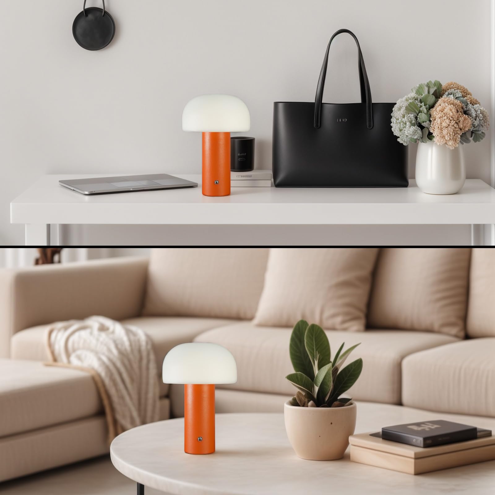 北欧デザイン マッシュルームライト クローム LED 調光可能 コードレス 北欧デザイン マッシュルームライト クローム LED 調光可能